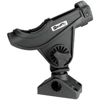 Scotty 280Bk Bait Caster/Spinning Rod Holder W/ Side/Deck Mt., Black, 12/Case - 0280-Bk - 736-280Bkf1