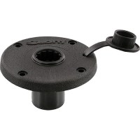 Scotty 344Bk Round Flush Mount Bracket, Black, Locking - 0344-Bk - 736-344Bkf1