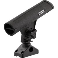 Scotty 350 Rodmaster Ii Rod Holder W/#241 Combination Side/Deck Mount, Black, 12/Case - 0350-Bk - 736-350F1
