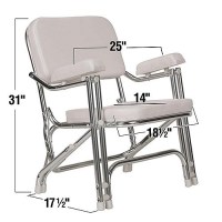 Seachoice Folding Deck Chair - White - 78501 - 50-78501 Superseded By: 50-78503F1
