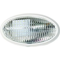 Valterra Dg71257Vp Oval Porch Light W/Switch, White W/Clear Lens - Dg71257Vp - 800-Dg71257Vpf1