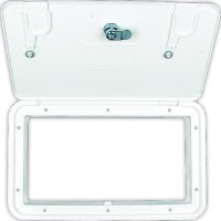 B&B Molders 94316 Multi-Purpose Hatch W/2 Vermin Doors, Polar White - 94316 - 865-94316F1