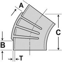 Shields Marine Hose Silicone 45° Elbow - 16-245S4000 - 88-245S4000F1