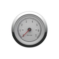 Quicksilver 8M6020074 Tachometer (7,000Rpm), White/Chrome - 8M6020074 - 710-79-8M6020074F1