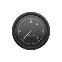 Quicksilver 8M6020097 Tachometer (6,000Rpm), Black/Matte Black - 8M6020097 - 710-79-8M6020097F1