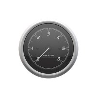 Quicksilver 8M6020109 Tachometer (6,000Rpm), Black/Brushed Stainless - 8M6020109 - 710-79-8M6020109F1