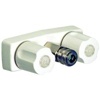 Valterra Phoenix Pf213247 White Finish Two Handle Rv Shower Faucet W/Quick Connect Fitting - Pf213247 - 800-Pf213247F1