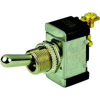 Bep 1002002 Chrome Plated Toggle Switch, Off-(On), Spst, #6-32 Screw Terminals - 1002002 - 969-1002002F1