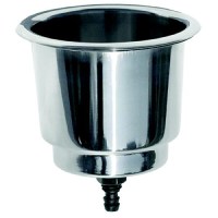 Ongaro Flush Mount Drink Holder W/Drain & Plug - 60002 - 120-60002F1