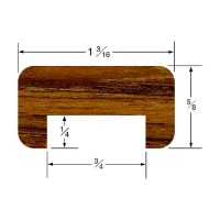 Whitecap 60825 Teak Track Bulkhead Molding - 60825 - 299-60825F1