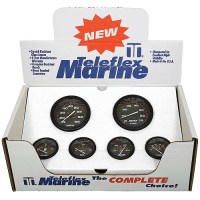 Sierra 68363P Amega Signature Series 6 Inboard & Sterndrive Set With Tachometer, Speedometer, Voltmeter, Fuel, Water Temperature & Oil Pressure Gauges - 68363P - 11-68363Pf1