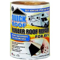 Quick Roof Rqr624 Instant Waterproofing For Rubber Roofs, Black Adhesive/White Epdm, 6