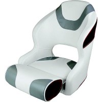 Wise Baja Series Bucket Seat W/Bolster, Brite White / Grey / Dark Red - 3315-1774 - 144-33151774F1