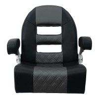 Springfield Kingpin™ 1042035Blk Console Helm Seat With Flip-Up Bolster, Black - 1042035-Blk - 169-1042035Blkf1