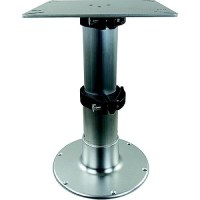 Springfield 1660230 3-Stage Clear Anodized Pedestal Set (Includes Square Table Mount And Base), 12-3/4