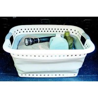 Camco 51903 Collapsible Utility Basket, Large, White/Gray - 51903 - 17-51903F1