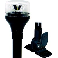 Attwood 5558-P12A7 2Nm Led All-Round Fold-Down Light With Lightarmor Base & Black Composite Pole, 12