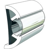 Taco V119990Wcm802 Suproflex Rub Rail Kit, Medium, 80', White/Chrome - V11-9990Wcm80-2 - 236-V119990Wcm802F1