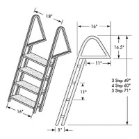 Tie Down Engineering Galvanized Dock Ladder - 28274 - 241-28274F1