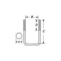 Tie Down Engineering Zinc Plated Square U-Bolt Kit - 86207 - 241-86207F1