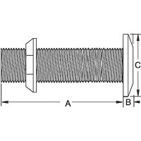 Groco Thxl Bronze Extra-Length Thru-Hull With Nut, Nps Thread - Thxl-1500-W - 34-Thxl1500Wf1