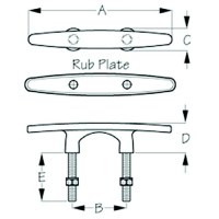 Sea-Dog 041860 Arch Stud Mount Stainless Steel Cleat, 10