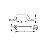 Sea-Dog 0812621 Tie Down Eye Strap, A: 3/8