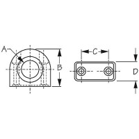 Nylon Fairlead W/Stainless Insert - 82615 - 354-082615F1