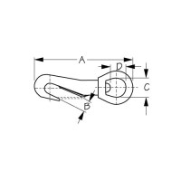 Sea-Dog 1310421 Swivel Eye Baby Snap, Bronze - 131042-1 - 354-1310421F1