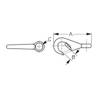 Sea-Dog 1391221 Brass Fast Eye Snap-Size 2 - 139122-1 - 354-1391221F1