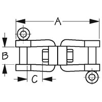 Seadog 1823061 Jaw & Jaw Swivel | Investment Cast 316 Stainless Steel | 2-9/16