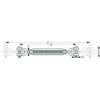 Sea-Dog 186131 Jaw & Jaw Turnbuckle, A:1/2