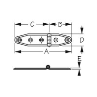 Stainless Strap Hinge 6-1/8