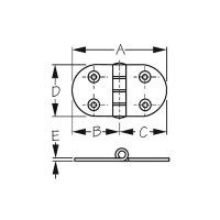 Round Side Hinges - 201700-1 - 354-2017001F1
