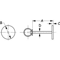 Sea-Dog 2218421 Stainless Hatch Cover Pull W/Rubber Gasket - 221842-1 - 354-2218421F1