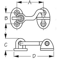 Sea-Dog 2220501 Door Hook, 1-1/2