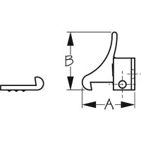 Sea-Dog 2223351 Elbow Catch, Brass 1 Pr. - 222335-1 - 354-2223351F1