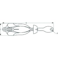 Seadog 318018 Folding Grapnel Anchor, 18 Lbs. A: 1/2