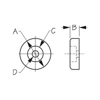 Windshield / Door Bumper Pad, Clear - 324391-1 - 354-3243911F1