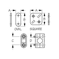 Sea-Dog 3271001 Rail Mount Brackets W/Screws, Black, 1 Pr. - 327100-1 - 354-3271001F1