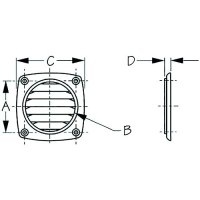 Sea-Dog 3373161 Flush Hose Vent, A: 2-13/16