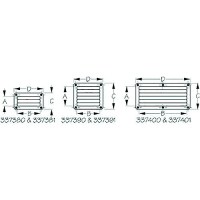 Sea-Dog 3373801 Louvered Vent, Black, A: 1-7/8