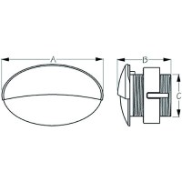 Seadog 401275 Led Flush Mount Oval Courtesy Light With Stainless Cover | White Finish - 401275-1 - 354-4012751F1
