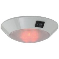 Seadog 401757 Plastic 5 Red & 15 White Led Day & Night 12V Dome Light | #8 Fastener | White Finish - 401757-1 - 354-4017571F1