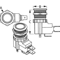 Sea-Dog 4030641 Led Push Button On/Off Switch - High Amp - 403064-1 - 354-4030641F1