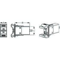 Sea-Dog 4265451 Usb 3.0 & Usb-C Rocker Style Power Socket With Dual Fixed Cover A: 1