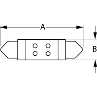 4 Led Festoon Bulb 1-1/4, 1/Cd - 442232-1 - 354-4422321F1