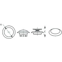 Sea-Dog 5173971 Pop-Up Sink Stopper, A: 2-7/16