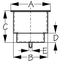 Seadog Flush Mount Combo Drink Holder W/Drain Fitting - 588065 - 354-588065F1