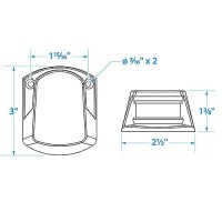 Seachoice Led Bow Light, Marine Navigation, Chrome Bi-Color, 1-Mile Visibility For Sail Or Powerboats Under 39 Feet - 2031 - 50-02031F1